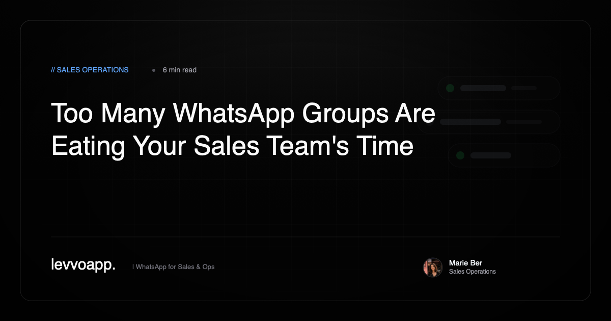 Too many WhatsApp groups: how team coordination turns into chaos