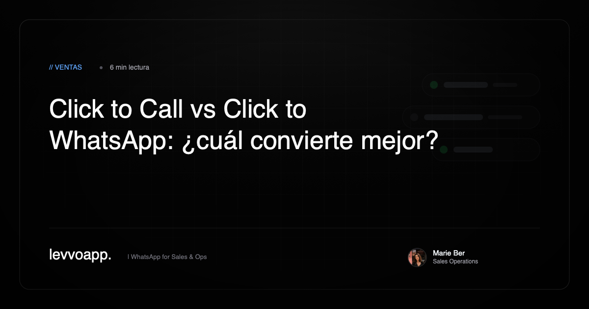 Click to Call vs Click to WhatsApp: ¿cuál convierte mejor?