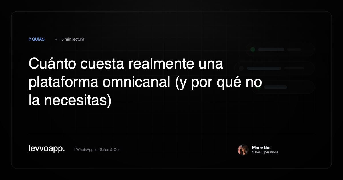 Coste real de plataforma omnicanal vs WhatsApp