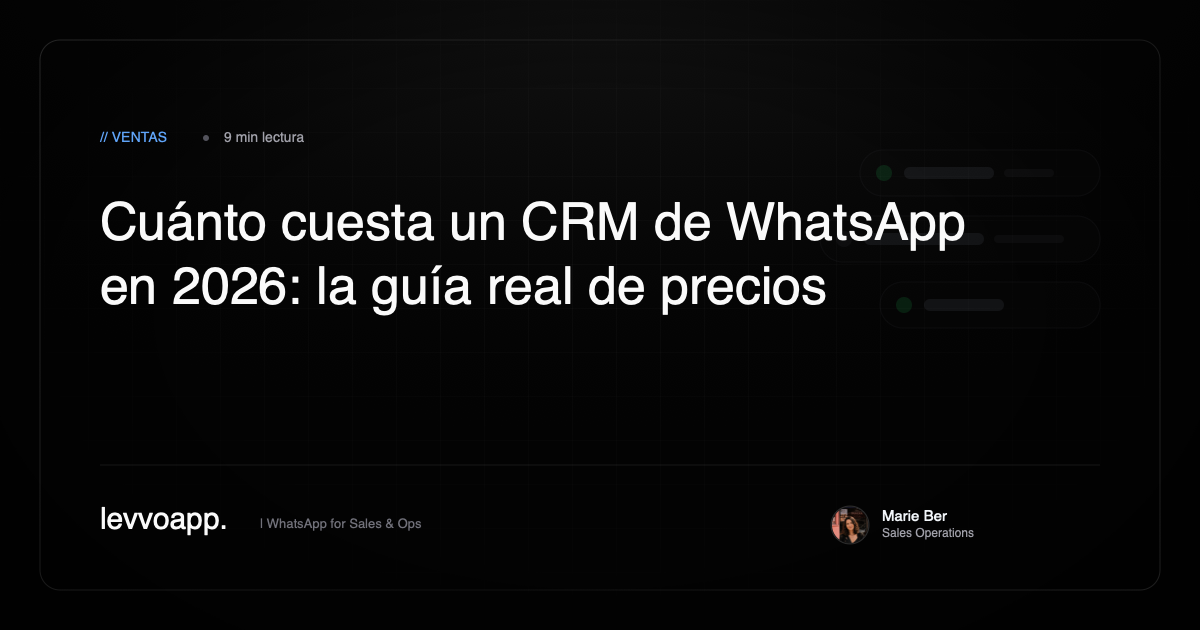 Precios reales de los CRMs de WhatsApp en 2026