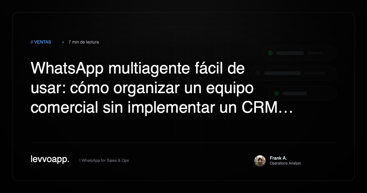 WhatsApp multiagente fácil de usar para equipos comerciales en España